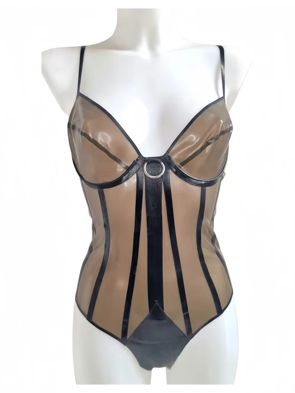 Trans Smoke Latex Wired Bodysuit