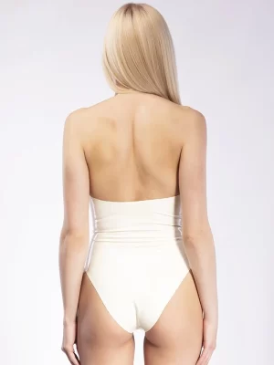 Latex One-Piece Swimsuit With Sexy Decolette