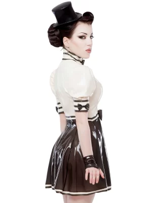 Pirouette Latex Uniform Flared Dress