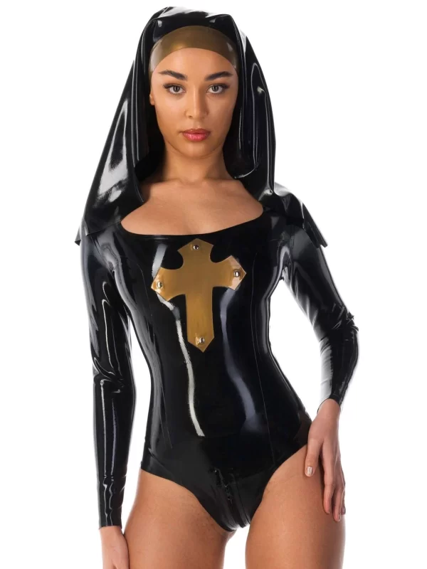 Reverence Latex Leotard and Headpiece