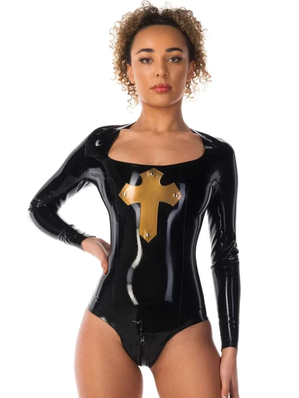 Reverence Latex Leotard and Headpiece