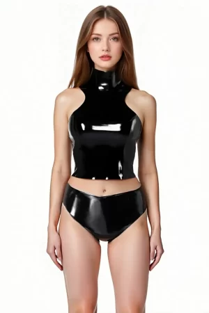 Latex Lynn Crop Top