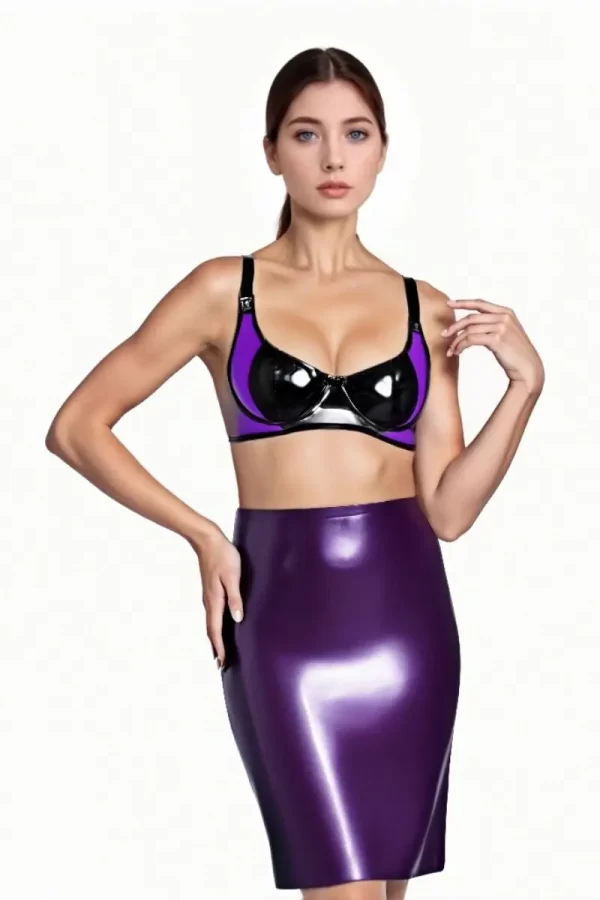 Latex Dina Zip Skirt