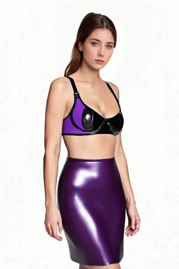 Latex Dina Zip Skirt