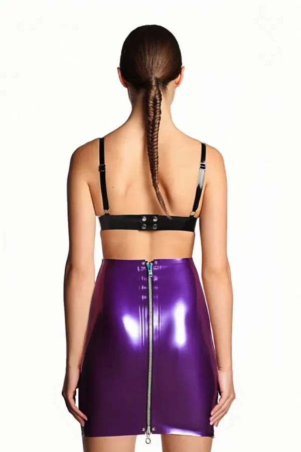 Latex Dina Zip Skirt