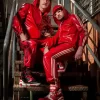 Latex Male Custom Brand Sports Hooded Tracksuit Jacket