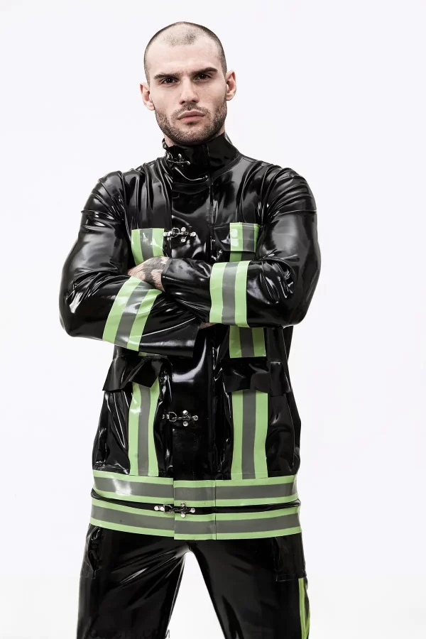 Latex Male Rescue Service Latex Uniform Jacket