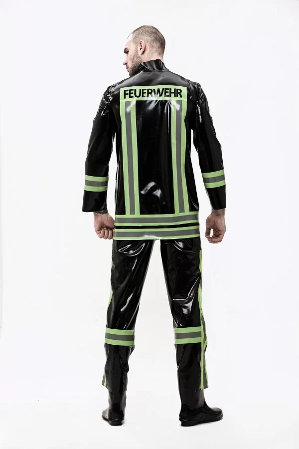 Latex Male Rescue Service Latex Uniform Jacket