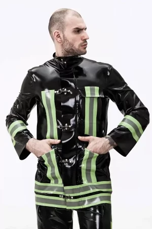 Latex Male Rescue Service Latex Uniform Jacket