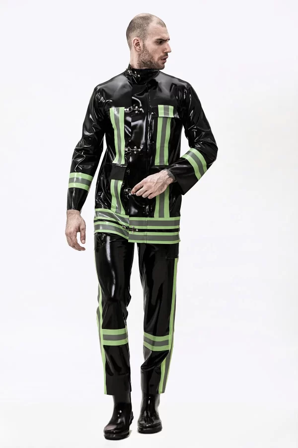 Latex Male Rescue Service Latex Uniform Jacket