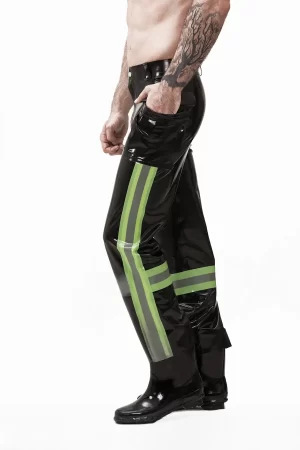 Latex Male Emergency Latex Uniform Pants