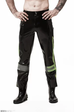 Latex Male Emergency Latex Uniform Pants