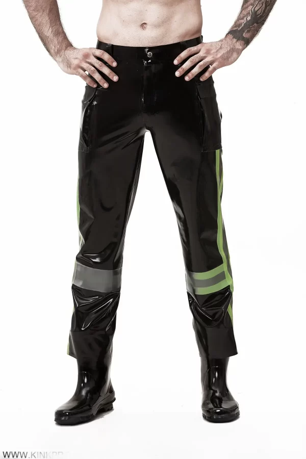 Latex Male Emergency Latex Uniform Pants