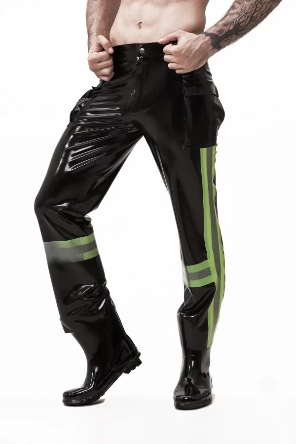 Latex Male Emergency Latex Uniform Pants