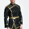 Latex Male Wide-Necked Casual Lounge Jacket