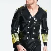 Latex Male Hornblower Knee-Length Coat