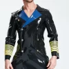 Latex Male Double-Breasted Blazer