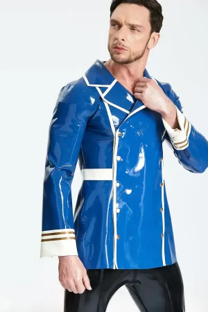 Latex Male Double-Breasted Blazer