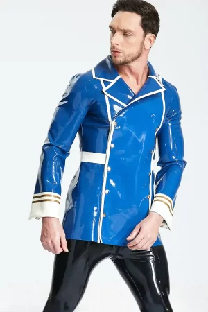 Latex Male Double-Breasted Blazer