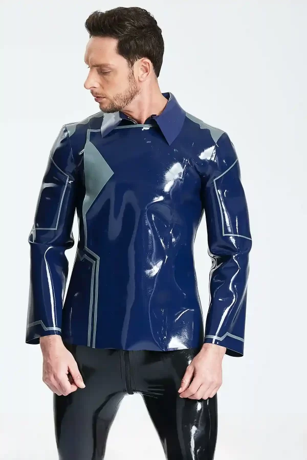 Latex Male Debonair Cross-over Jacket