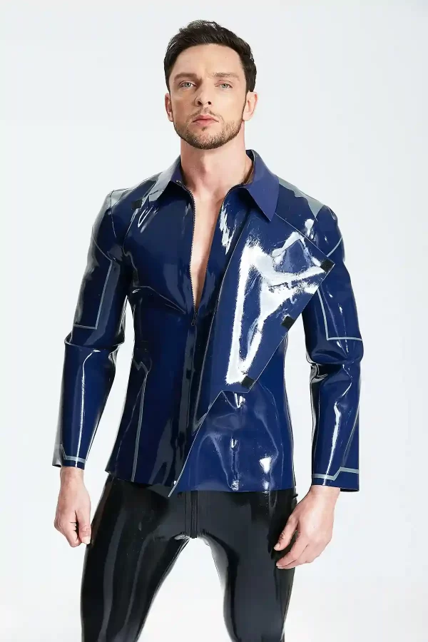 Latex Male Debonair Cross-over Jacket