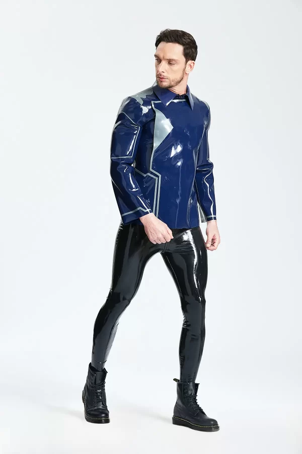 Latex Male Debonair Cross-over Jacket