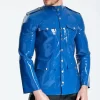 Latex Male Cavalier Double-Breasted Jacket