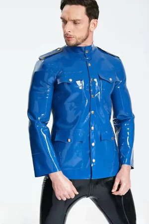 Latex Male Officer Jacket