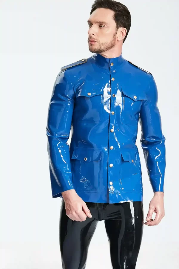 Latex Male Officer Jacket