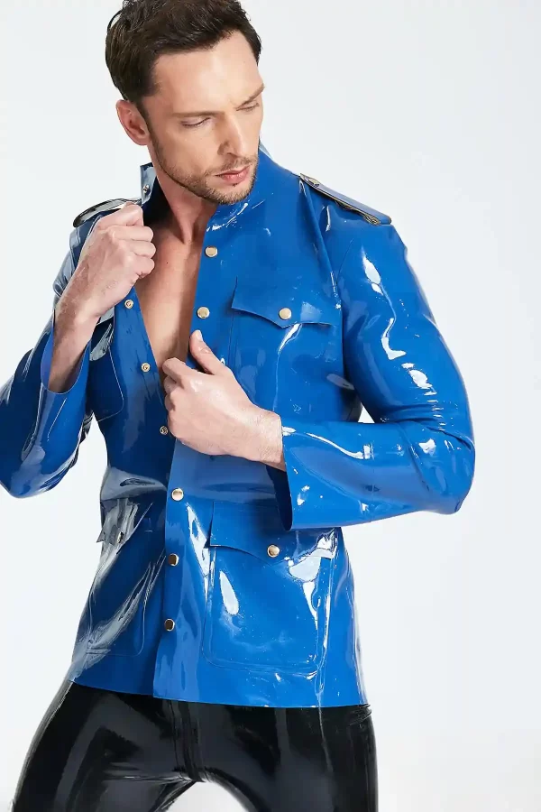 Latex Male Officer Jacket