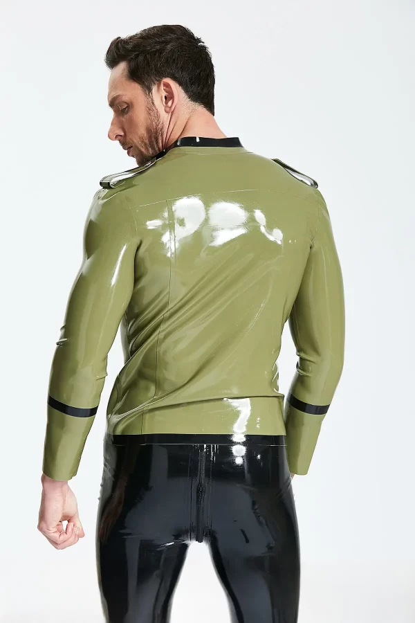 Latex Male Military Cadet Tunic Jacket