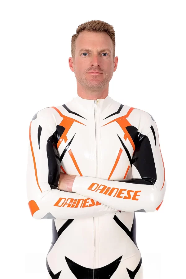 Latex Male MotoGP Circuit Branded Motorcycle Latex Suit