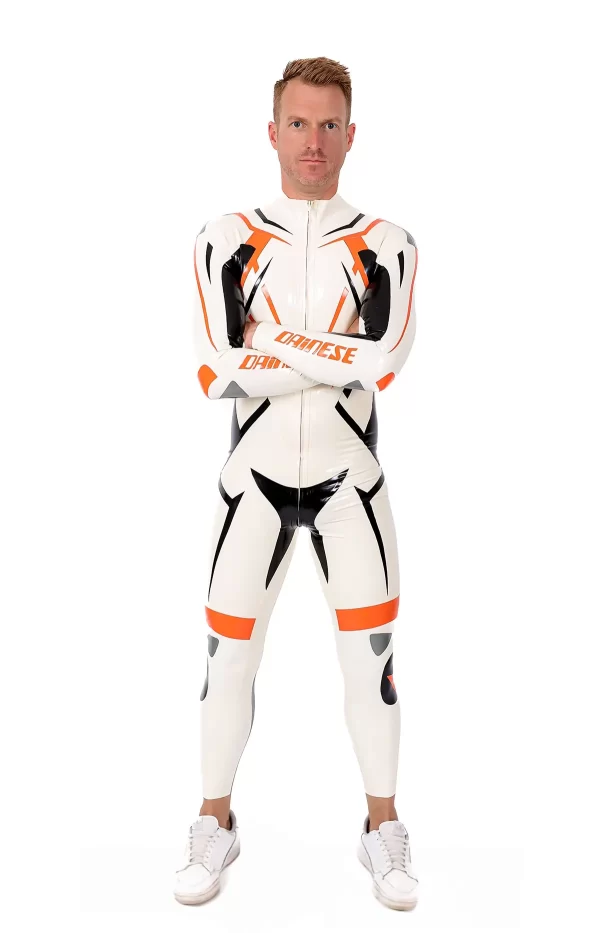 Latex Male MotoGP Circuit Branded Motorcycle Latex Suit