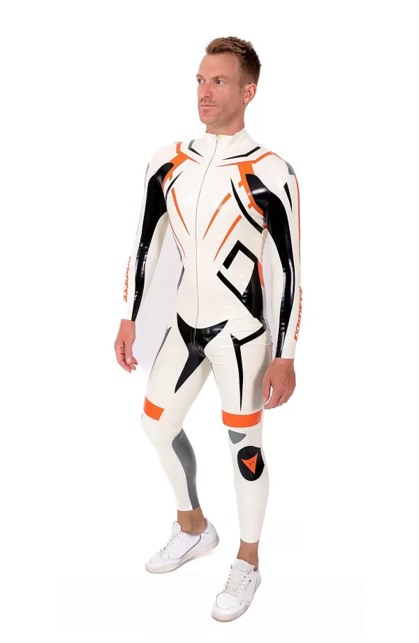 Latex Male MotoGP Circuit Branded Motorcycle Latex Suit