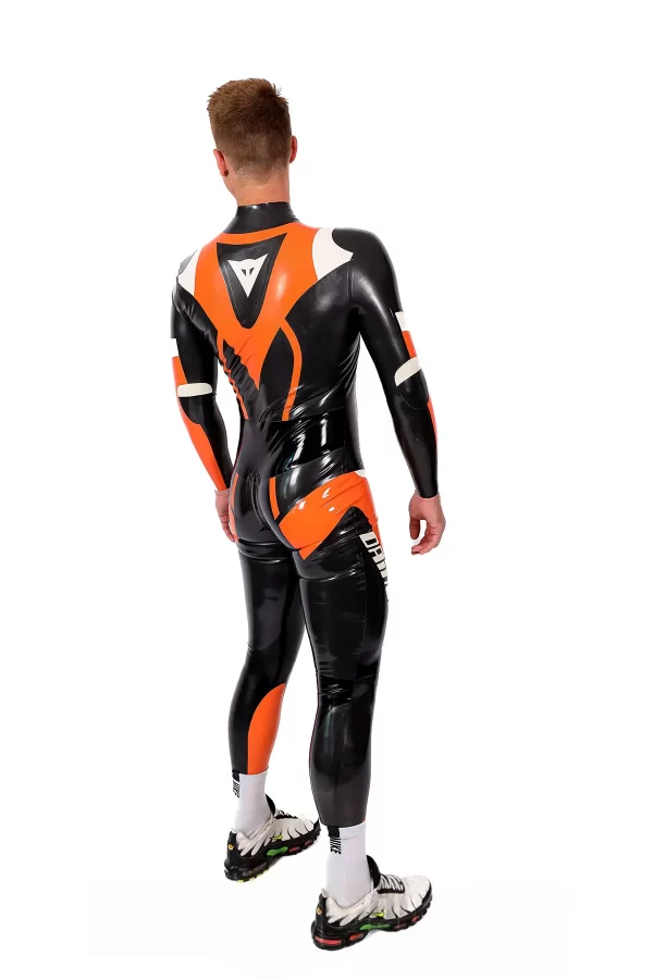 Latex Male Speedster MotoGP Style Latex Motorcycle Suit