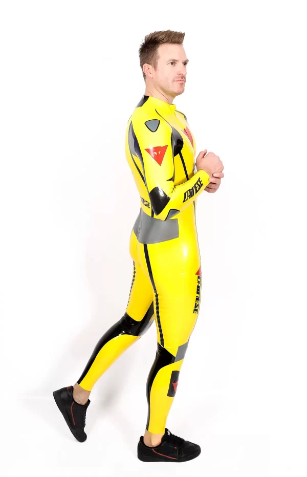 Latex Male Brand Name Motorcycle Style Latex Catsuit