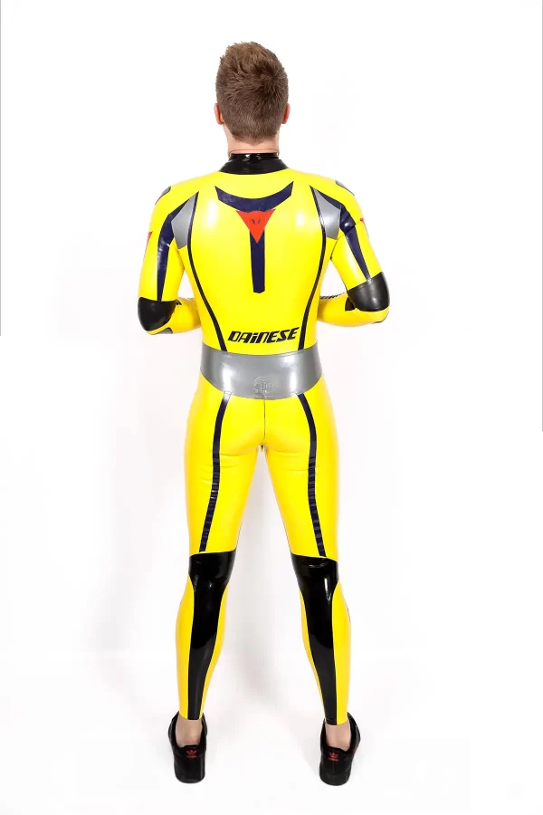 Latex Male Brand Name Motorcycle Style Latex Catsuit