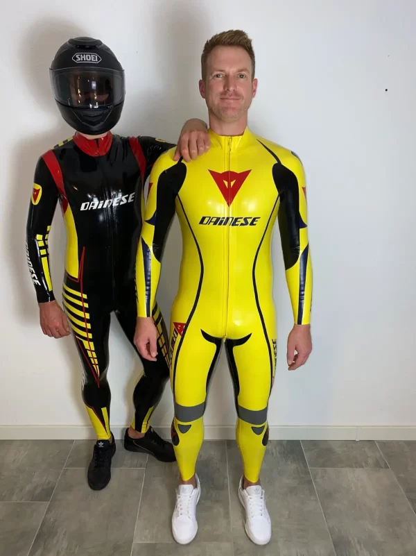 Latex Male Brand Name Motorcycle Style Latex Catsuit