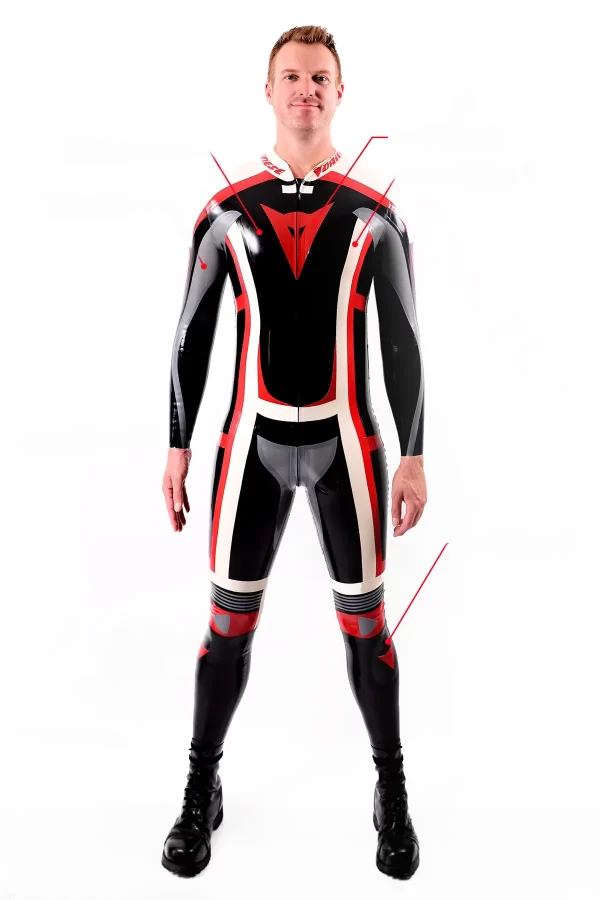 Latex Male Classic Moto Suit