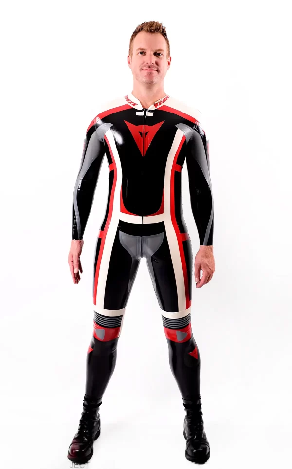 Latex Male Classic Moto Suit