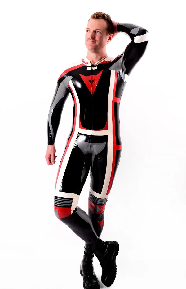 Latex Male Classic Moto Suit