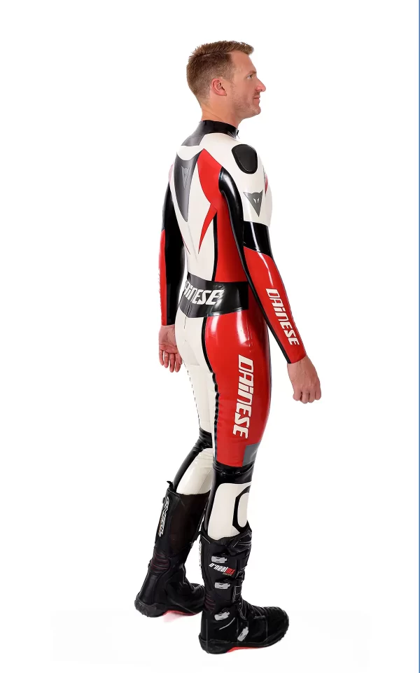 Latex Male Logo Branded Motorcycle Latex Suit