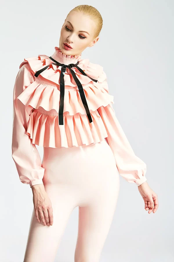 Latex Frills Galore Shirt-style Female