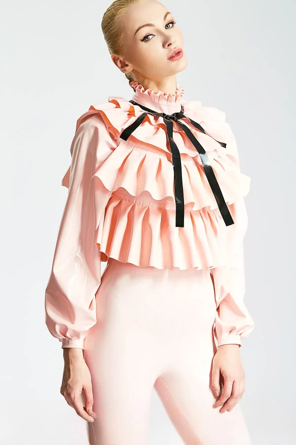 Latex Frills Galore Shirt-style Female