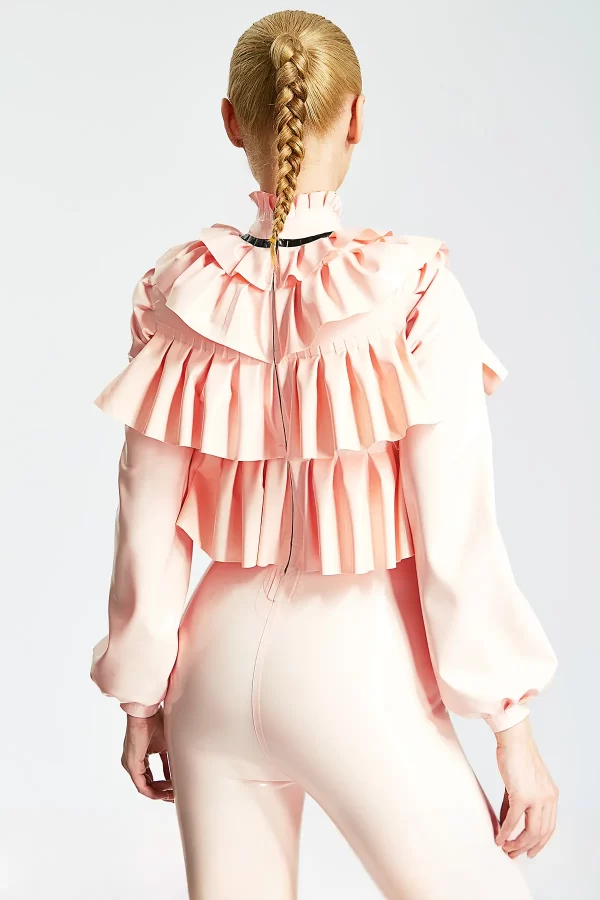 Latex Frills Galore Shirt-style Female