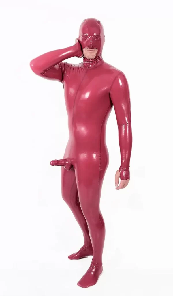 Male Mouth-Entry Gimp Suit with Sheath