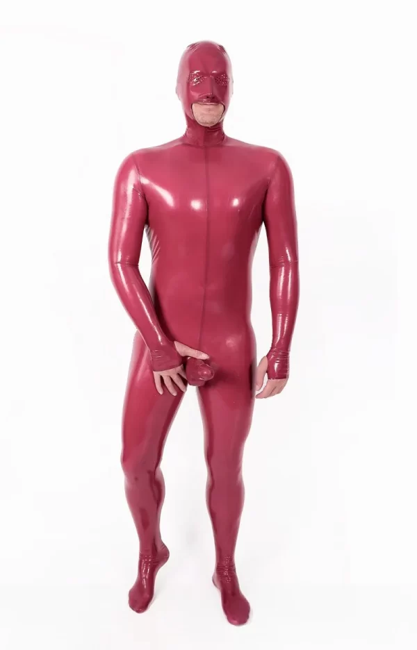 Male Mouth-Entry Gimp Suit with Sheath