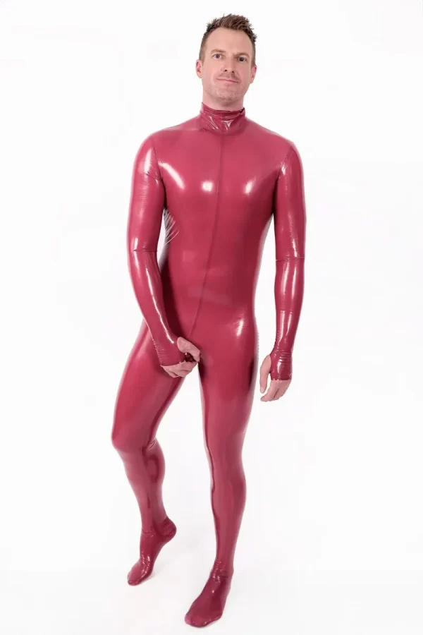 Male Mouth-Entry Gimp Suit with Sheath