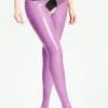 Latex Frilly Surprise High-Waisted Open Crotch Leggings