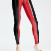 Latex Frilly Surprise High-Waisted Open Crotch Leggings